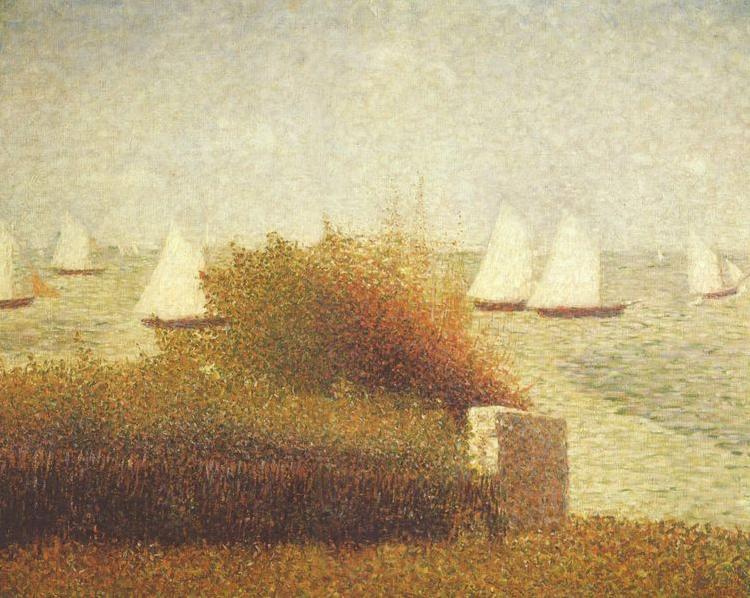 Georges Seurat Die Rede von Grandcamp Norge oil painting art